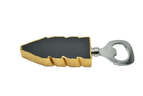 Bottle Opener with Gold Trim